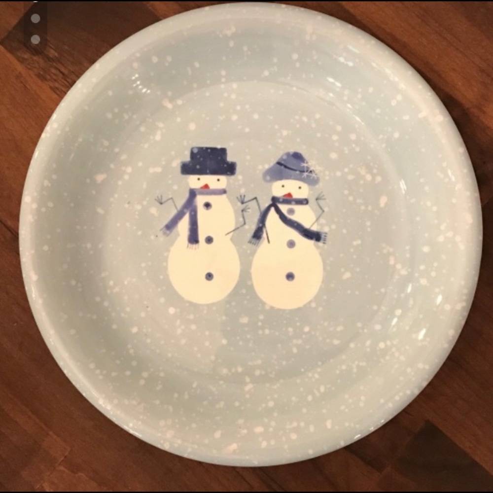 8 Snowman Holiday Christmas Salad Dessert Plates